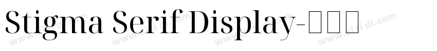 Stigma Serif Display字体转换